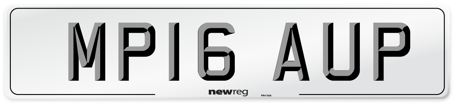 MP16 AUP Number Plate from New Reg